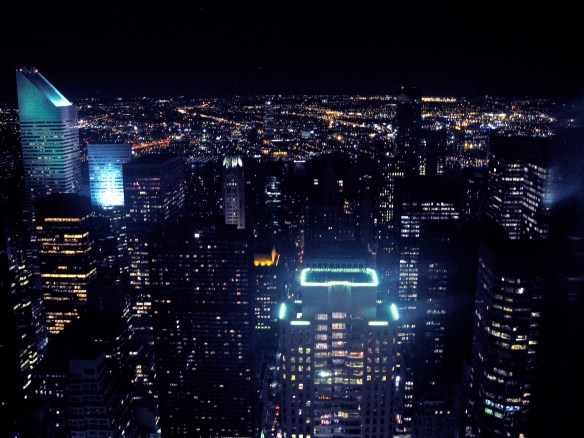The view from the top of the Rockefeller Center in NYC.